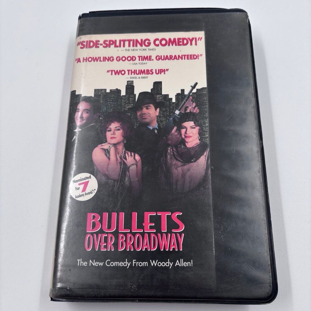Bullets Over Broadway VHS Movie 1994 Woody Allen Comedy Tape with Artwork insert